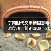 宁德时代又申请固态电池专利!前路漫漫!2027年有望实现小批(图3) 宁德时代又申请固态电池专利!前路漫漫!2027年有望实现小批(图3)