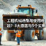 工程机械选型与使用难题?3大原因与5个实用解决方法(图2) 工程机械选型与使用难题?3大原因与5个实用解决方法(图2)