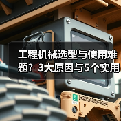 工程机械选型与使用难题?3大原因与5个实用解决方法(图4) 工程机械选型与使用难题?3大原因与5个实用解决方法(图4)