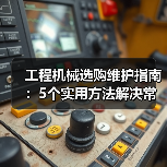 工程机械选购维护指南:5个实用方法解决常见问题(图2) 工程机械选购维护指南:5个实用方法解决常见问题(图2)